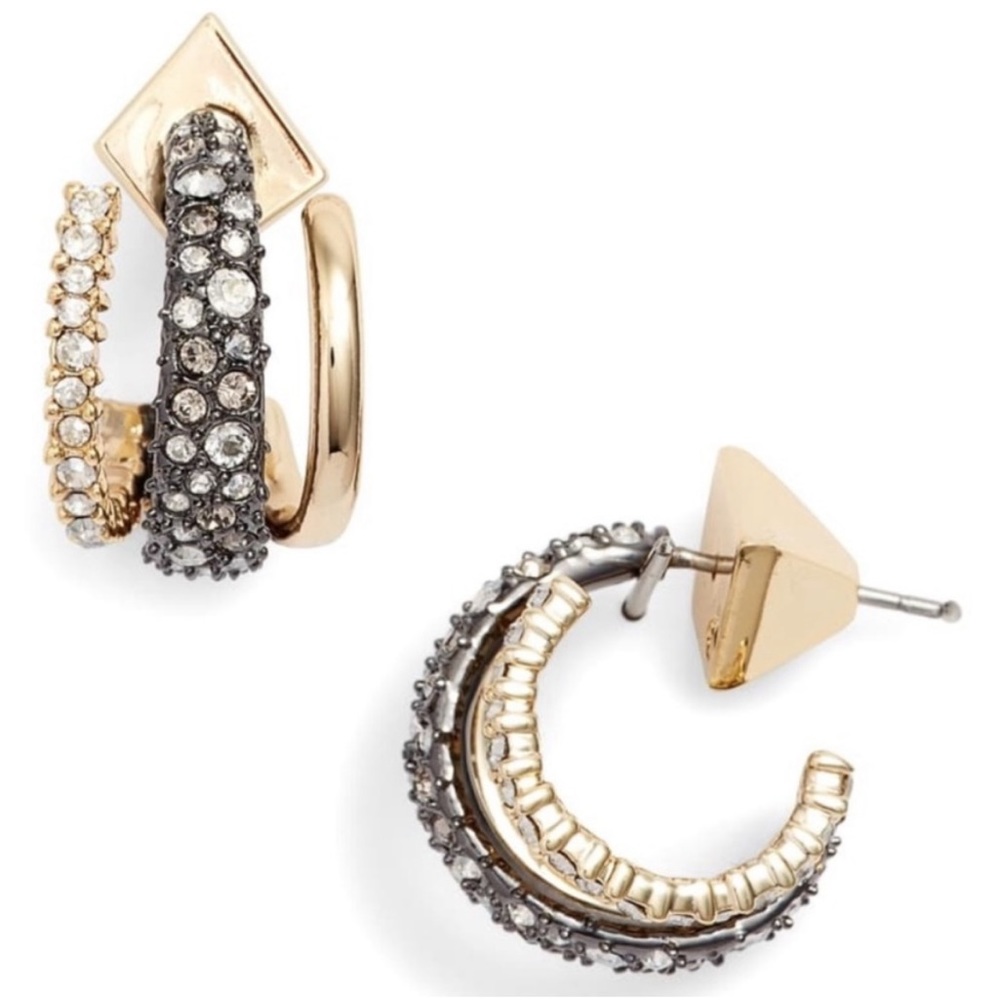 Crystal Encrusted Orbiting Earrings